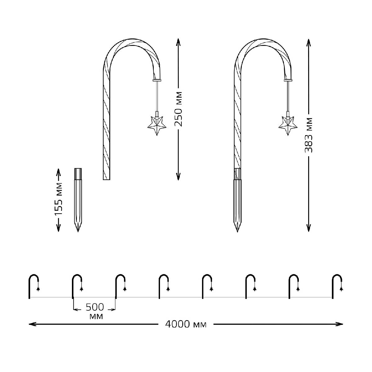 Новогодний светильник Holiday Волшебные конфеты Gauss HL011