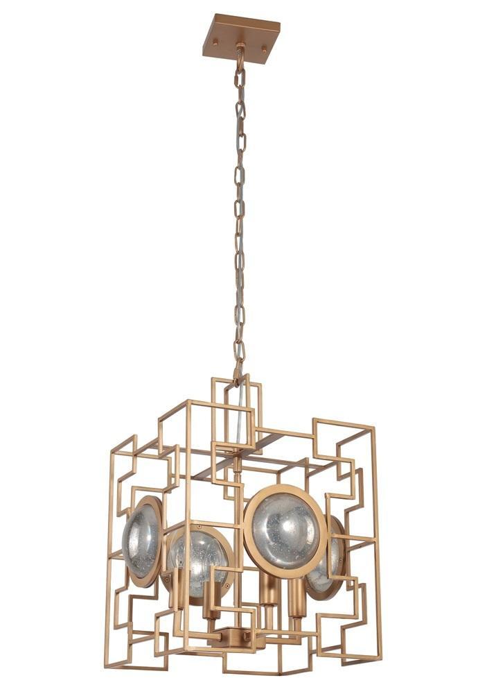 Подвесная люстра Crystal Lux Cuento SP4 Gold