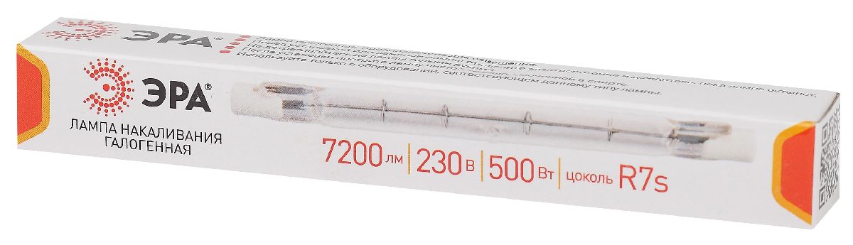 Лампа галогенная Эра R7S 500W 3000K J118-500W-R7s-230V Б0048495