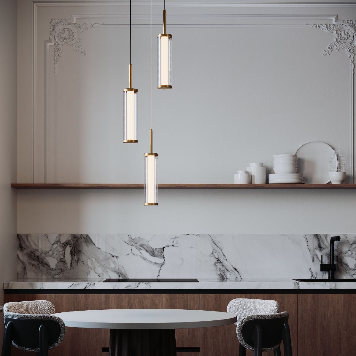 Подвесной светильник Eurosvet Stark 50386/3 LED латунь a067954