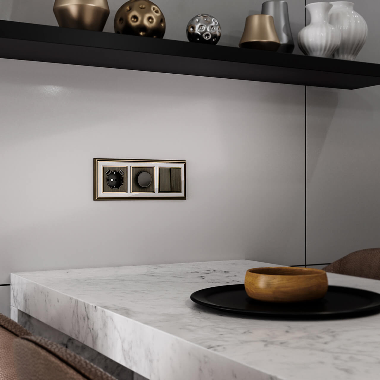 Накладка для розетки USB Werkel бронзовый W1179512 4690389161773