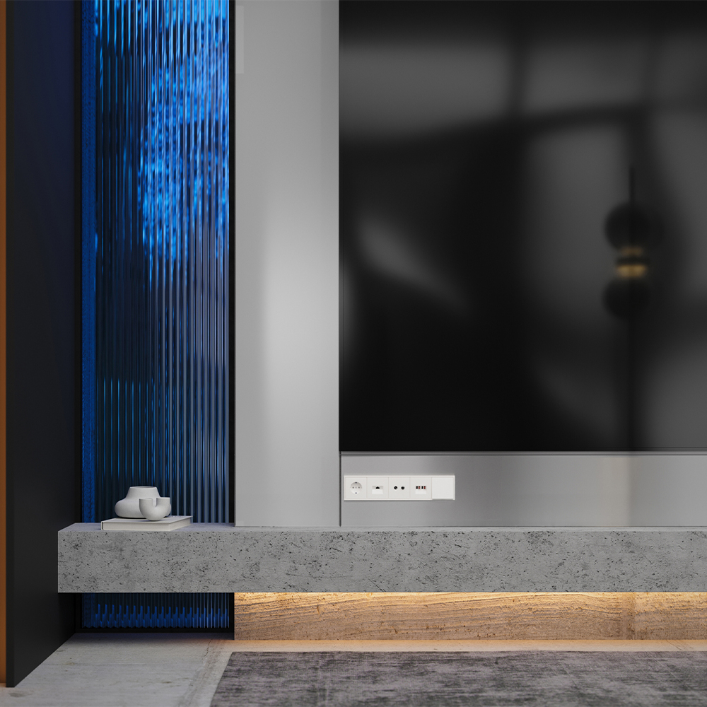 Накладка для розетки телевизионной оконечной TV+SAT Voltum S70 (хлопок) VLS001613