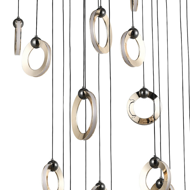 Подвесная люстра Lumien Hall Livin LH8028/24P-BK-SGD-PBK