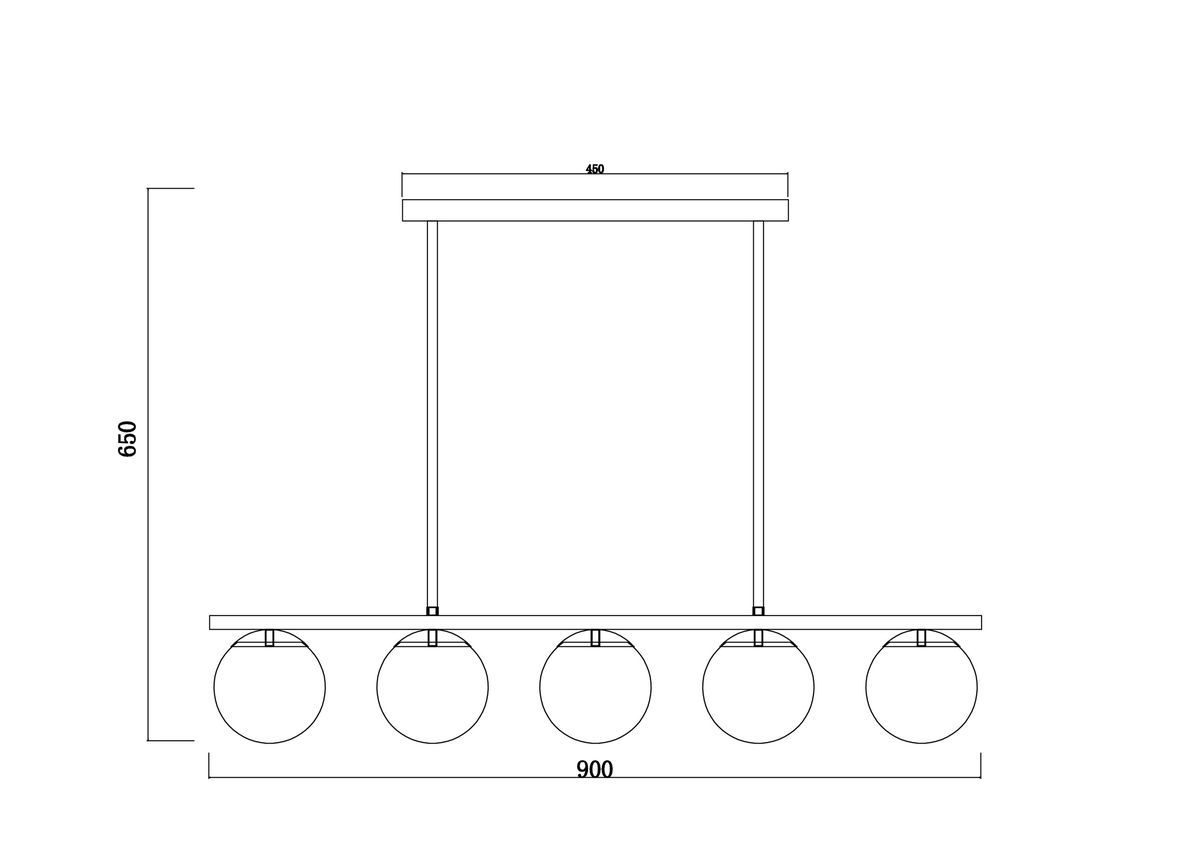 Люстра на штанге Freya Zing FR5199PL-05B