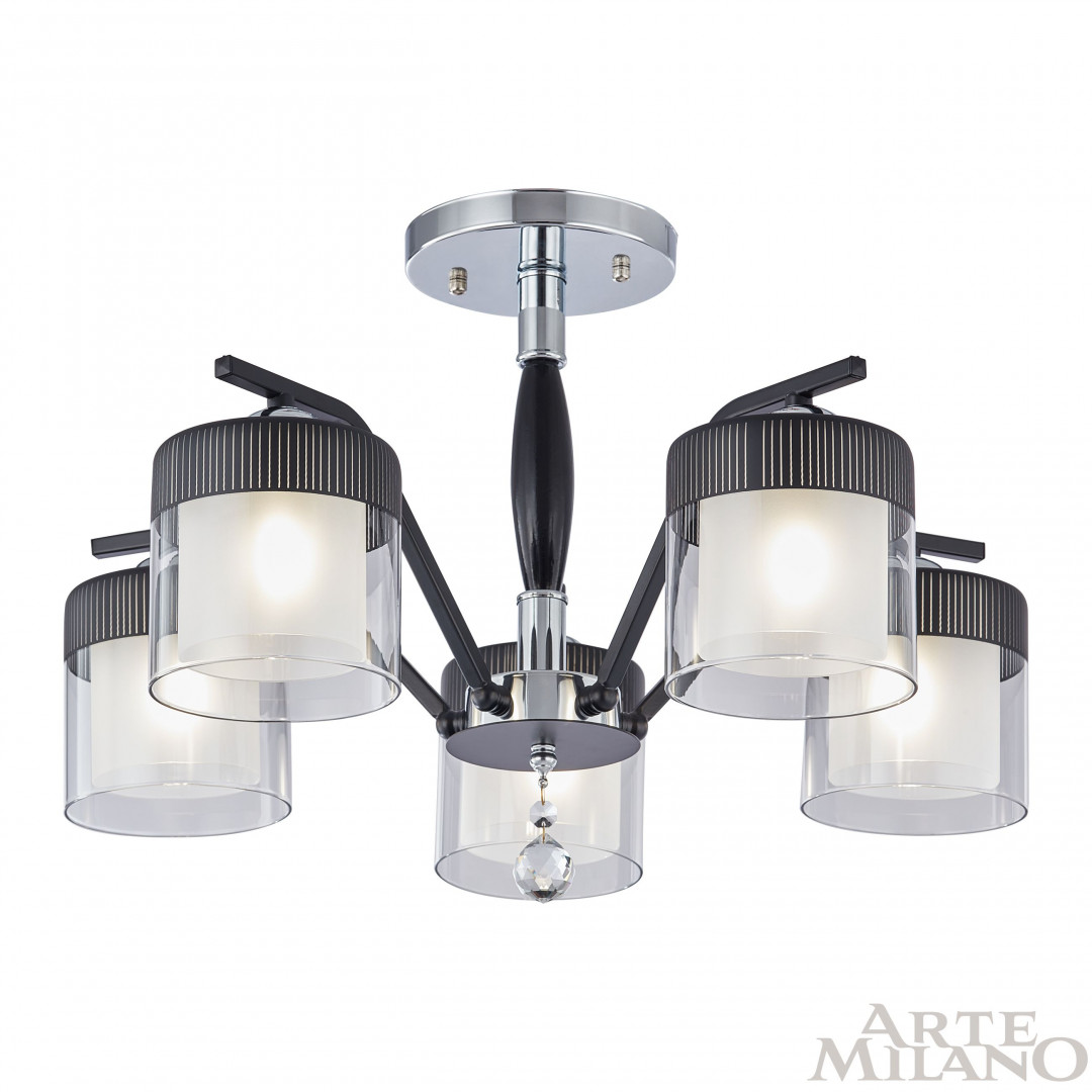 Люстра на штанге Arte Milano Napoli 332646/5 CR+BK