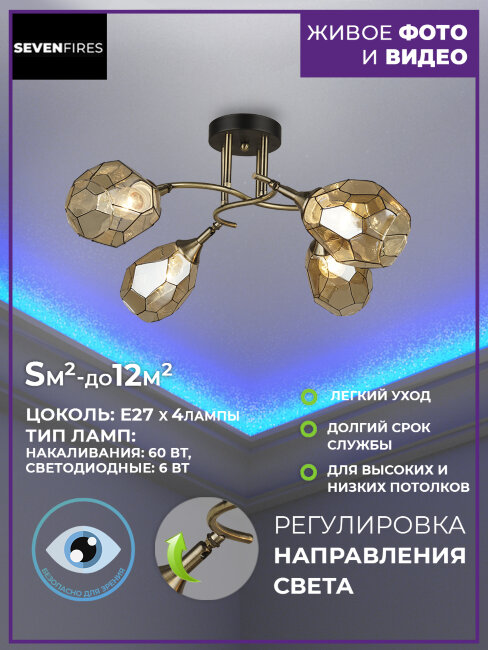 Потолочная люстра Wedo Light Elivera 66740.01.37.04